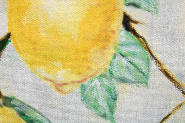 Malovaný obraz na stěnu CITRONY 1 díl 60x60 cm - 60×60 cm / Klasický 2 cm