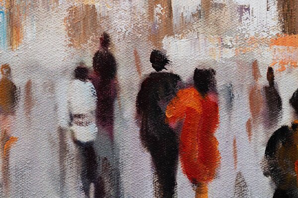 Malovaný obraz na stěnu MĚSTO 1 díl 120x80 cm - 120×80 cm / Klasický 2 cm