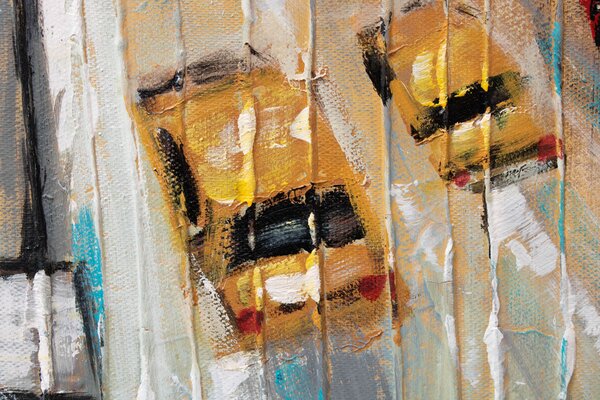 Malovaný obraz na stěnu MĚSTO 1 díl 70x70 cm - 70×70 cm / Klasický 2 cm