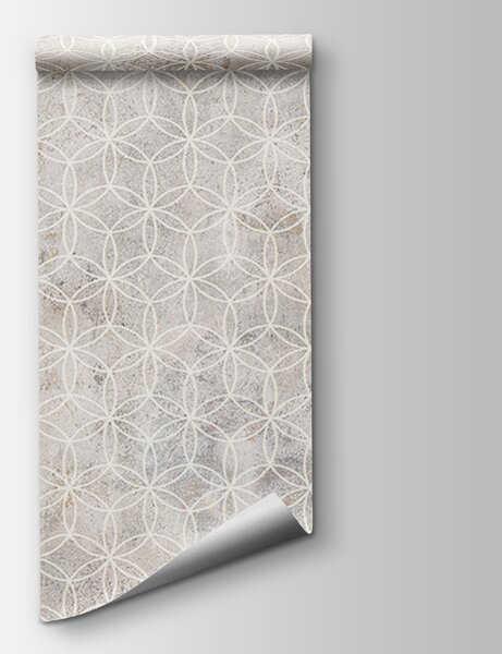 Fototapeta Bílá a šedá vzorovaná stěna, Designové fototapety na zeď, Populární fototapety, u71923 - Tapeko.co.cz