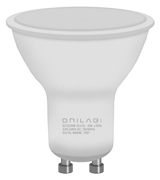 LED Žárovka ECOLINE GU10/6W/230V 4000K - Brilagi