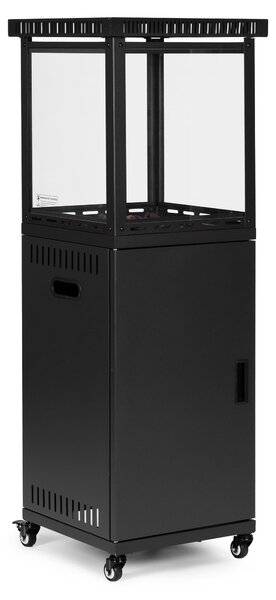 MultiGarden FPS-B-02 Terasový plynový ohřívač se skleněným krytem, 13 kW, černý