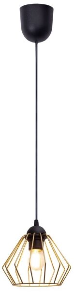 Lustr na lanku CEED GOLD 1xE27/60W/230V pr. 17,5 cm černá/zlatá