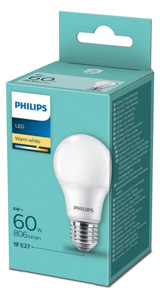 LED Žárovka Philips A60 E27/8W/230V 2700K