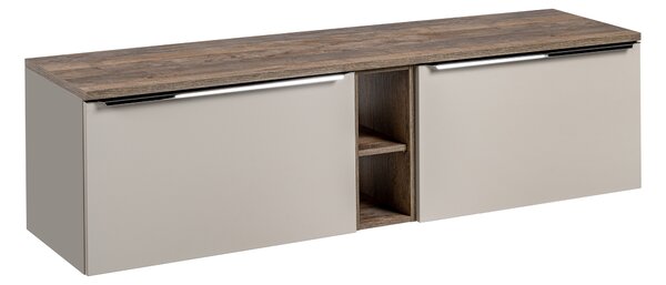 Comad Koupelnová skříňka pod deskové umyvadlo set Santa Fe Taupe 180 šedohnědá/dub santa fe