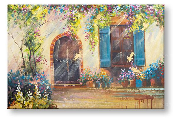 Malovaný obraz na stěnu DEN VE FLORENCII 1 díl 90x60 cm - 90×60 cm / Klasický 2 cm