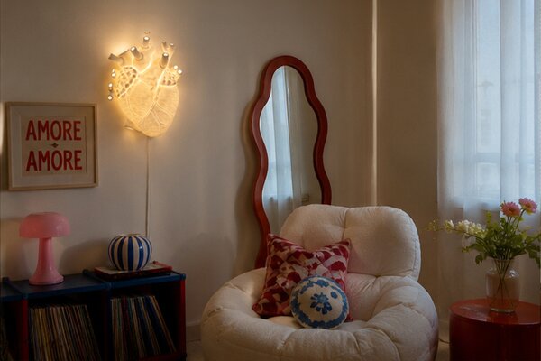 Seletti designové nástěnné svítidlo Heart Lamp