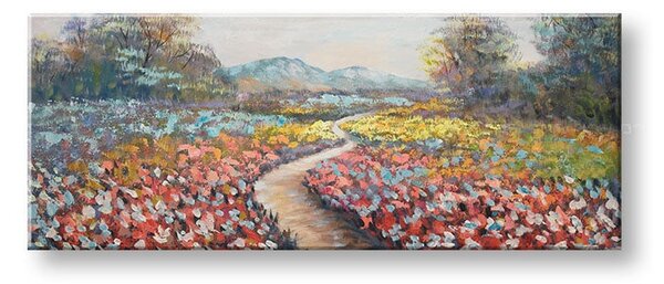Malovaný obraz na stěnu KRAJINA 1 díl - 100x40 cm - 100×40 cm / Klasický 2 cm