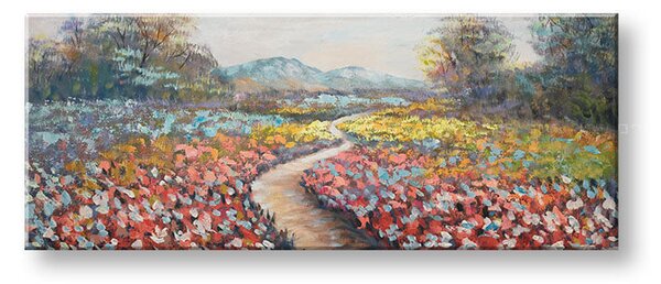 Malovaný obraz na stěnu KRAJINA 1 díl - 100x40 cm - 100×40 cm / Klasický 2 cm