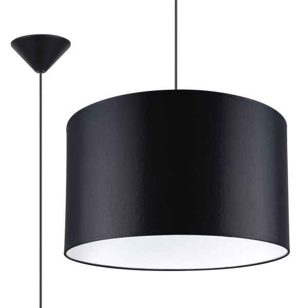 Sollux SL.1406 - Lustr na lanku NOVA 1xE27/15W/230V pr. 40 cm černá