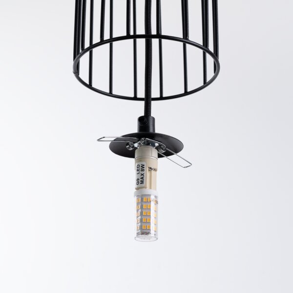 Sollux SL.1332 - Lustr na lanku BRINA 1xG9/8W/230V černá
