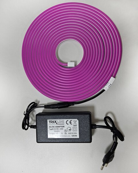 LED Flexibilní pásek NEON LED/10W/230V 5 m IP65 fialová