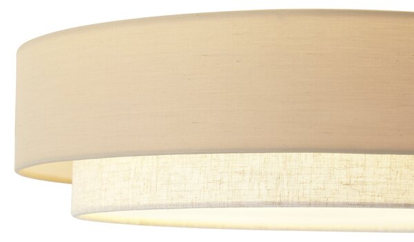 Moderní stropní svítidlo béžové 50 cm 3-světla - Drum Duo