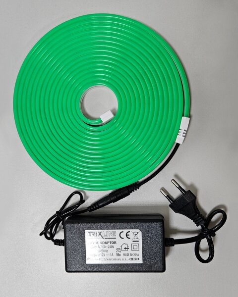 LED Flexibilní pásek NEON LED/10W/230V 5 m IP65 zelená