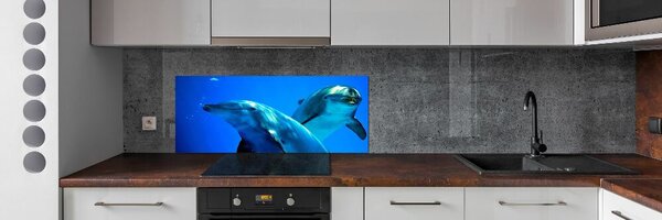 Dekorační panel sklo Dva delfíni pksh-16277956