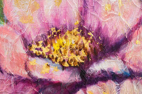 Malovaný obraz na stěnu KVĚTINY 1 díl - 90x60 cm - 90×60 cm / Klasický 2 cm