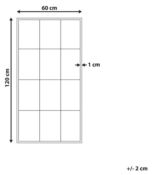 Zrcadlo CALMONT 60 cm 120 cm Sklo Černá