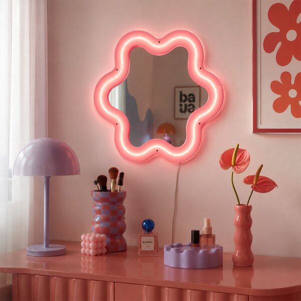 Seletti designová zrcadla Supercurve Mirror Flower Small