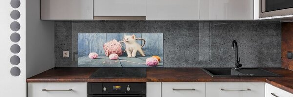 Panel do kuchyně Bílká kočla a kuličky pksh-163933928