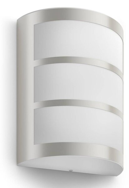 Philips Python LED venkovní nástěnné svítidlo nerezová ocel, Hliník / šedá / zinek, Nerezová ocel, Moderní, Nástěnné svítidlo
