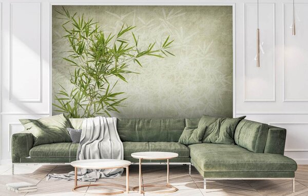 Fototapeta Svěží bambus na texturovaném pozadí, Designové fototapety na zeď, Populární fototapety, u72567 - Tapeko.co.cz