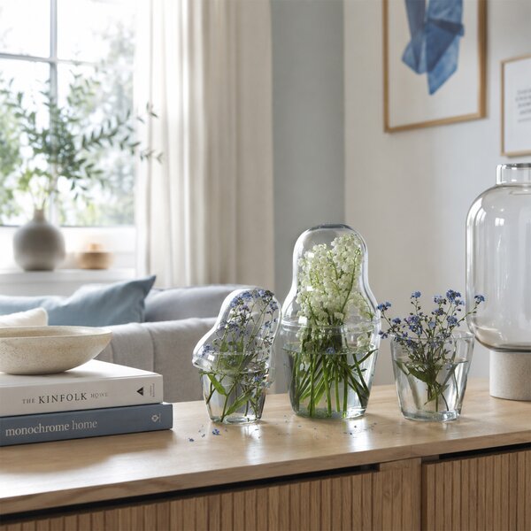 Qubus designové dózy Matroska Set Glass