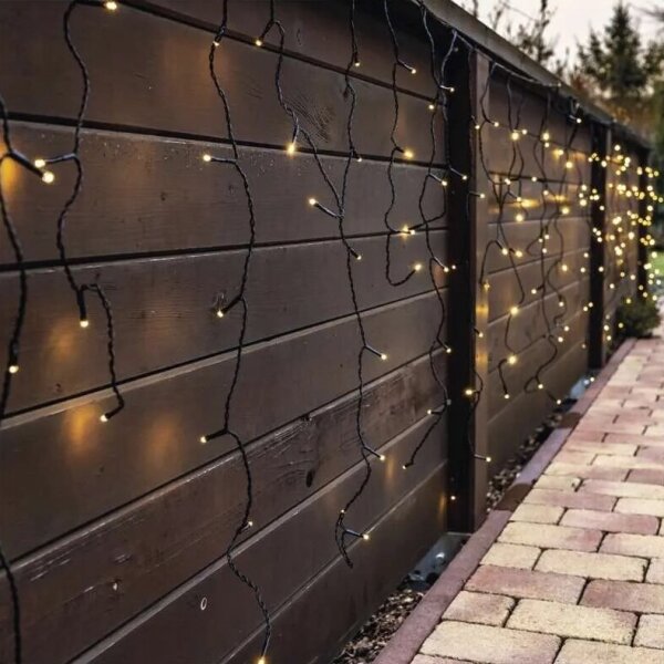 LED Venkovní řetěz 100xLED/2,5x0,9m IP44 teplá bílá