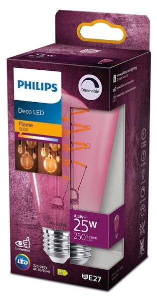 LED Stmívatelná žárovka DECO Philips ST64 E27/4,5W/230V 1800K