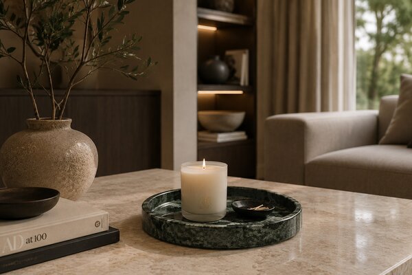 Royal Bee Design designové podnosy Marble Round Tray