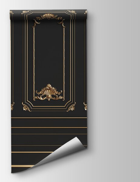Fototapeta Elegantní černé panely s ozdobnými akcenty, Designové fototapety na zeď, Populární fototapety, u72623 - Tapeko.co.cz