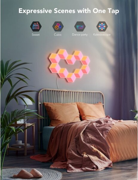 Govee - SADA 10x LED Svítidlo Glide Hexa Pro LED Smart RGBIC Wi-Fi