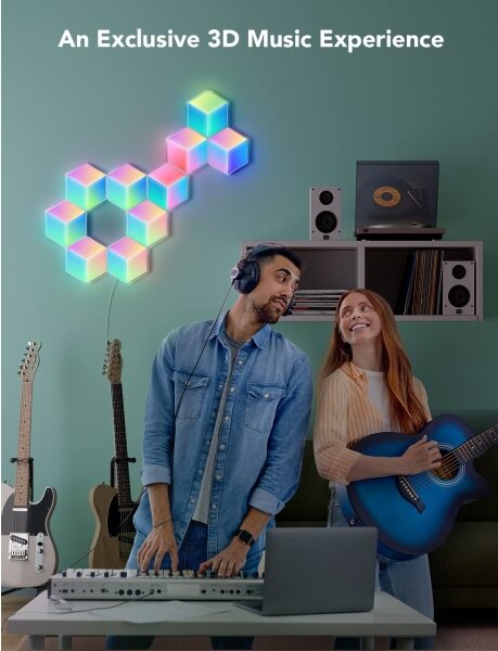 Govee - SADA 10x LED Svítidlo Glide Hexa Pro LED Smart RGBIC Wi-Fi