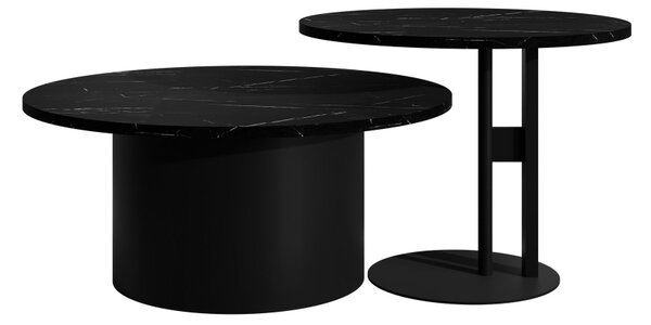 Set 2 konferenčních stolků Zalisio, Barva: černá / kašmír 5903211478055
