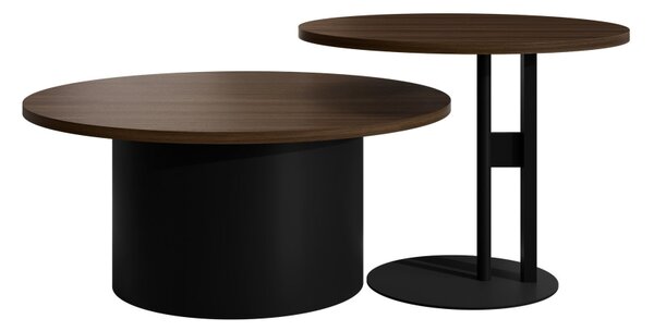 Set 2 konferenčních stolků Zalisio, Barva: černá / kašmír 5903211478055