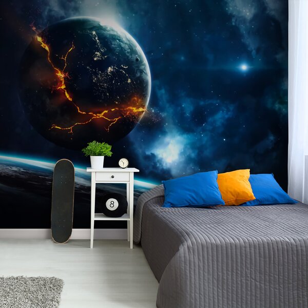 Fototapeta Planeta s trhlinou v zemi, Designové fototapety na zeď, Populární fototapety, u72641 - Tapeko.co.cz