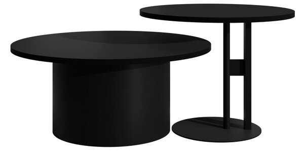 Set 2 konferenčních stolků Zalisio, Barva: černá / kašmír 5903211478055