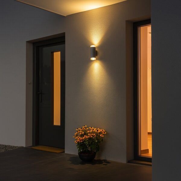 Brilagi - Venkovní nástěnné svítidlo MATERA 2xGU10/30W/230V šedá IP54