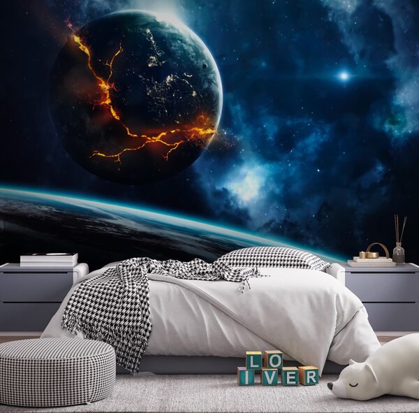 Fototapeta Planeta s trhlinou v zemi, Designové fototapety na zeď, Populární fototapety, u72641 - Tapeko.co.cz