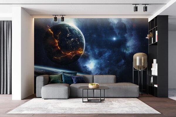 Fototapeta Planeta s trhlinou v zemi, Designové fototapety na zeď, Populární fototapety, u72641 - Tapeko.co.cz