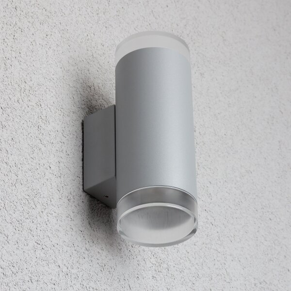 Brilagi - Venkovní nástěnné svítidlo MATERA 2xGU10/30W/230V šedá IP54