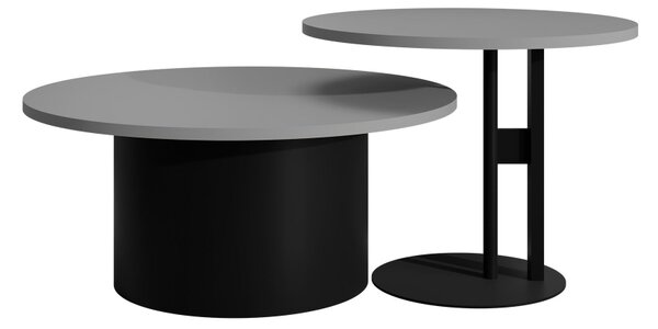 Set 2 konferenčních stolků Zalisio, Barva: černá / kašmír 5903211478055