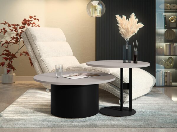 Set 2 konferenčních stolků Zalisio, Barva: černá / kašmír 5903211478055