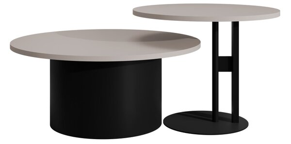 Set 2 konferenčních stolků Zalisio, Barva: černá / kašmír 5903211478055