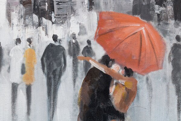 Malovaný obraz na stěnu LIDÉ 1 díl - 120x80 cm - 120×80 cm / Klasický 2 cm