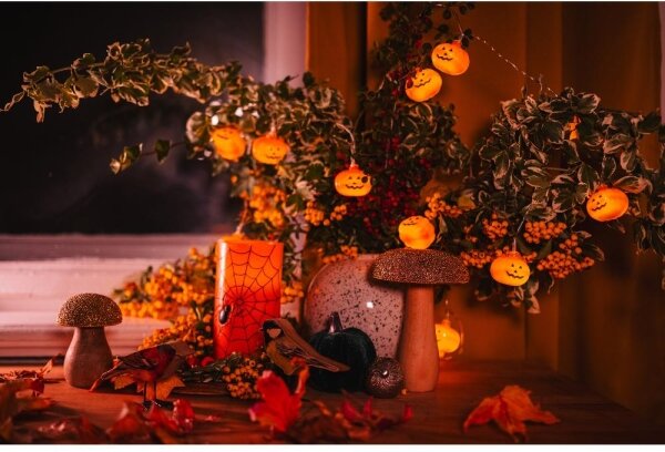 Retlux - LED Dekorační řetěz HALLOWEEN 20xLED/3xAA/teplá bílá 3,3m dýně