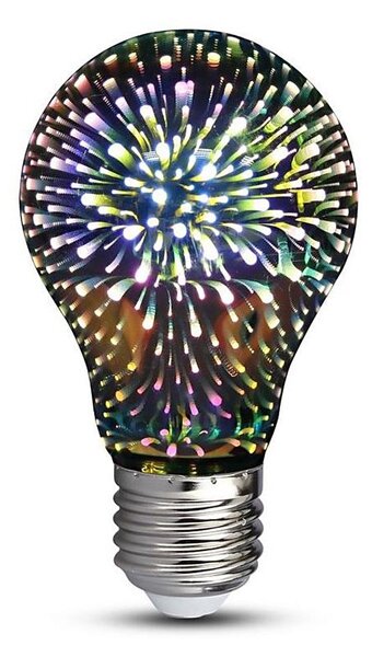 LED 3D Dekorační žárovka FILAMENT A60 E27/3W/230V 3000K