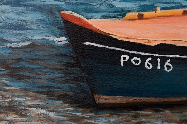 Malovaný obraz na stěnu LOĎ 1 díl - 120x90 cm - 120×90 cm / Premium 4 cm