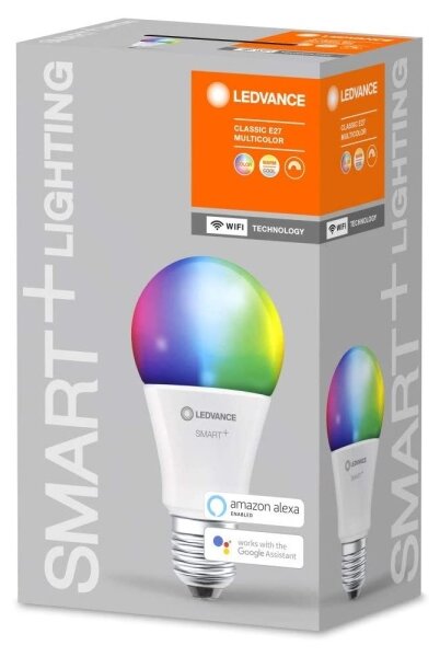 LED RGBW Stmívatelná žárovka SMART+ E27/9W/230V 2700K-6500K Wi-Fi - Ledvance