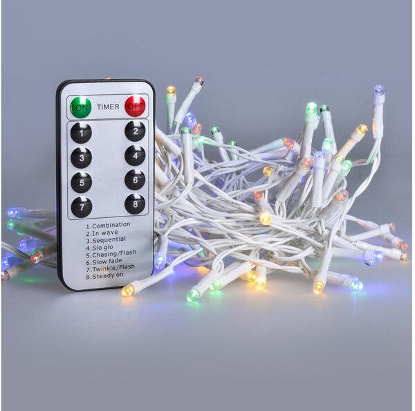 Brilagi - LED Vánoční venkovní řetěz 120xLED/8 funkcí 9,5m IP44 multicolor + DO