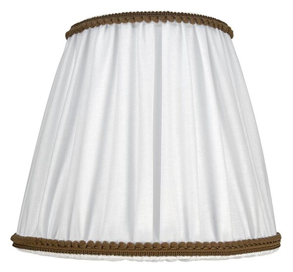Duolla - Stínidlo k stolní a stojací lampě E27 pr. 18,5 cm bílá/hnědá